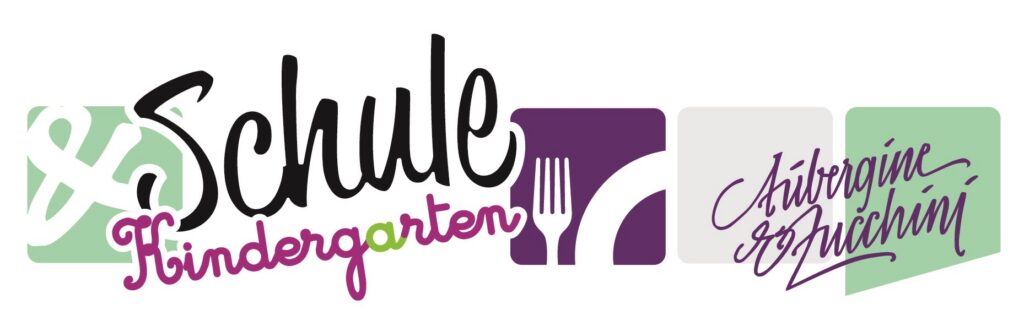 Logo des Schul- und Kindergarten-Caterings Aubergine & Zucchini für gesundes Mittagessen