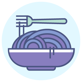 Icon für Nudelgerichte im Catering- und Verpflegungsangebot von Aubergine & Zucchini in Meckenheim