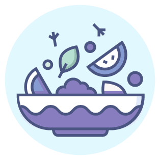 Icon für frische Salate und gesunde Mittagessen von Aubergine & Zucchini in Meckenheim